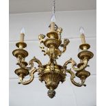 A bronze Mazarin chandelier (60x65cm)