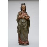 Sculpture in wood 'Madonna and child', Bohemia around 1500 (*) (104cm)