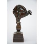 Domien Ingels: bronze sculpture 'dog' (15cm)