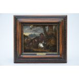 Adriaen De Gryeff: painting o/c 'pastoral scene' (28x24cm)