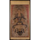 Chinese painting on paper: 'bouddha shakyamuni' (*) (73x136cm)