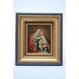 Anonymous (17th century): painting oil/copper 'Madonna with child' (13x16cm)