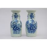 A pair vases in Chinese Celadon porcelain (*) (46cm)