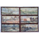 Arthur De Geest: lot of 32 watercolors about the First World War (47x20cm)