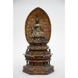 A Japanese gilt wooden statue 'Kannon' (50cm)