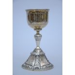 Chalice in Russian silver, Moscow 19th century (22cm)