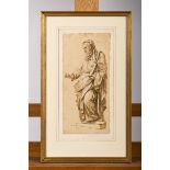 J.B. Greuze (attributed to): sketch 'apostle' (*) (14x30cm)
