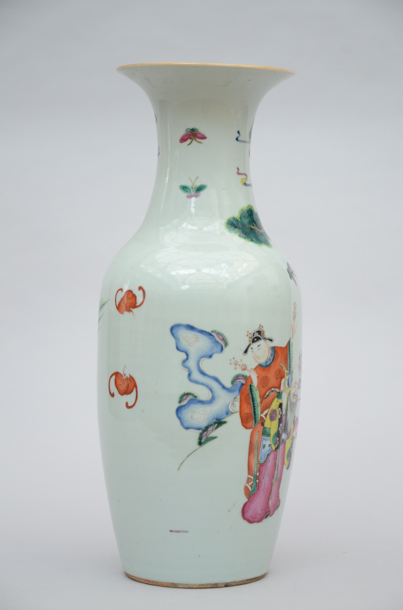 Vase in Chinese famille rose porcelain 'immortals' (58cm) - Image 2 of 4