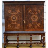 Large cabinet with inlaywork, Dutch 18th century (63x190x206cm)