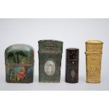 Lot: 4 cases, 18th - 19th century (6x8cm)