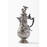 A silver ewer in Renaissance style, Neurenberg 19th century (22cm)