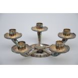 A silver Art Deco candlestick, Wolfers (30x8cm)