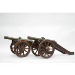 A pair of bronze cannons (43x96x39cm)