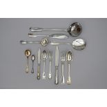 Part of a menu for 12 people in solid silver, Delheid