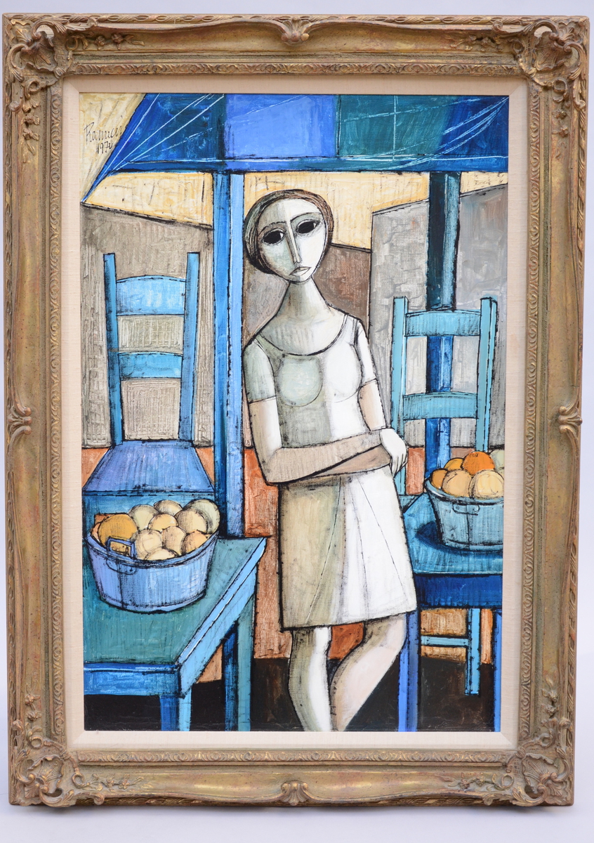 Ranucci: painting (o/c) 'lady in interior' (62x93cm)