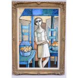 Ranucci: painting (o/c) 'lady in interior' (62x93cm)