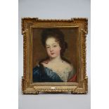 Anonymous (18th century): painting (o/c) 'portrait of a lady' (*) (32x26cm)