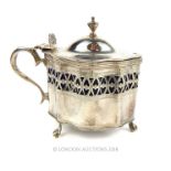 A George III Style Sterling Silver Mustard Pot.