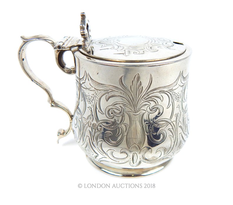 A Good Quality Mid Victorian Sterling Silver Mustard Pot.