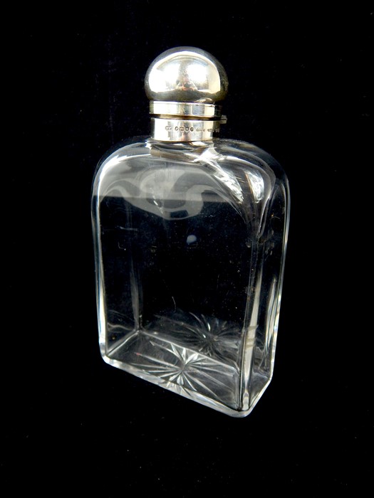 A Late Victorian Glass and Sterling Silver Mounted Decanter.