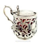 A Good Mid Victorian Sterling Silver Mustard Pot.