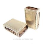 A Pair of George VI Sterling Silver Match box holders.