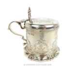 An Early Victorian Sterling Silver Mustard Pot.