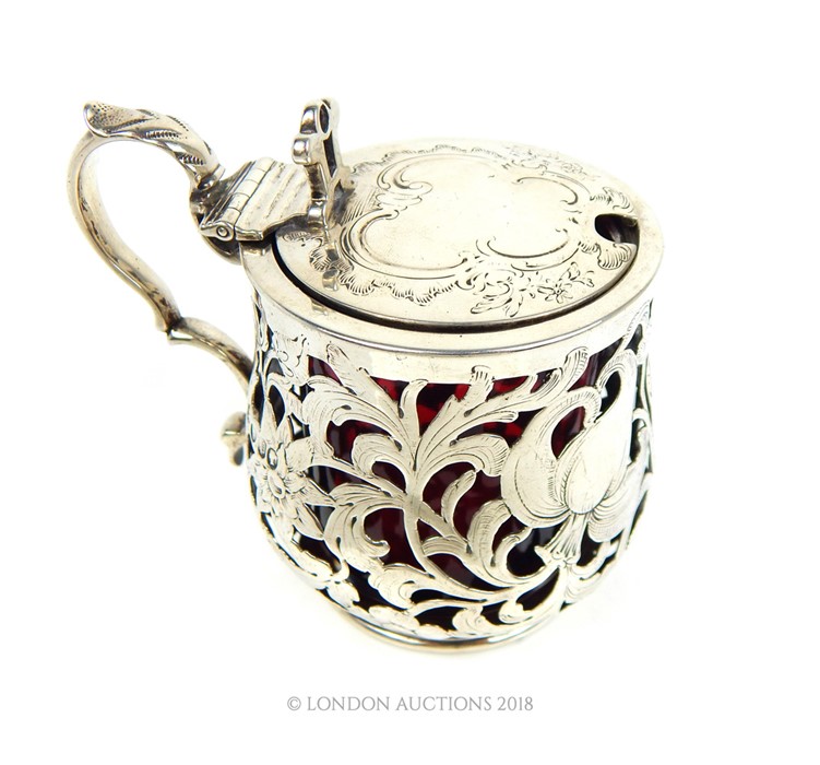 A Good Mid Victorian Sterling Silver Mustard Pot. - Image 2 of 5