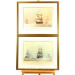 Derek Gardner, a pair of signed prints of ships