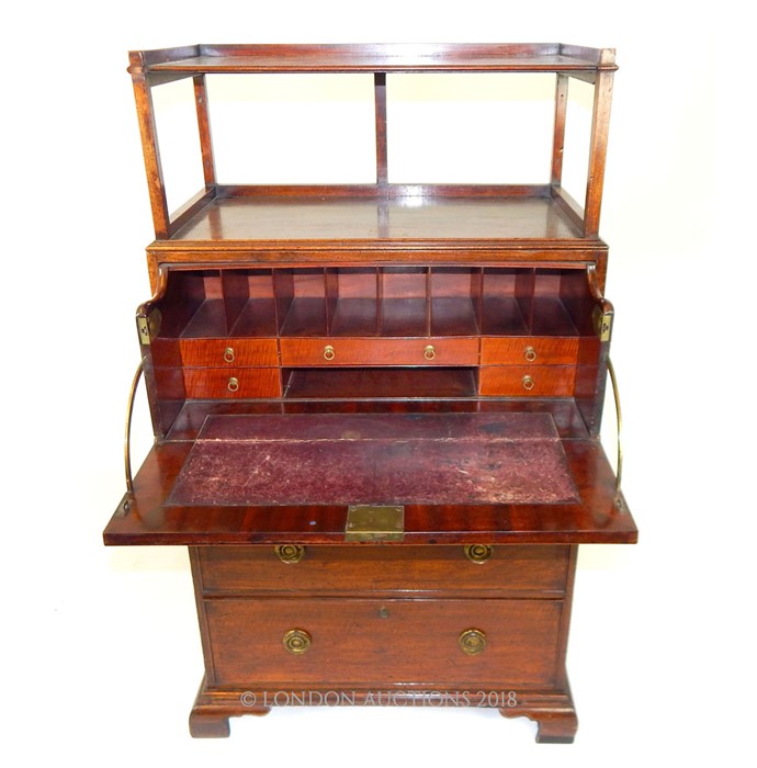 A Fine George III Mahogany Secretaire. - Image 3 of 5