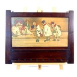 A Liberty & Co, Arts & Crafts Oak Pipe Rack With John Hassell Lithograph Of Old King Cole