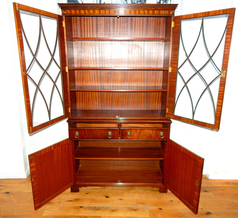 A mahogany regency style bookcase on cupboard base. - Image 2 of 2