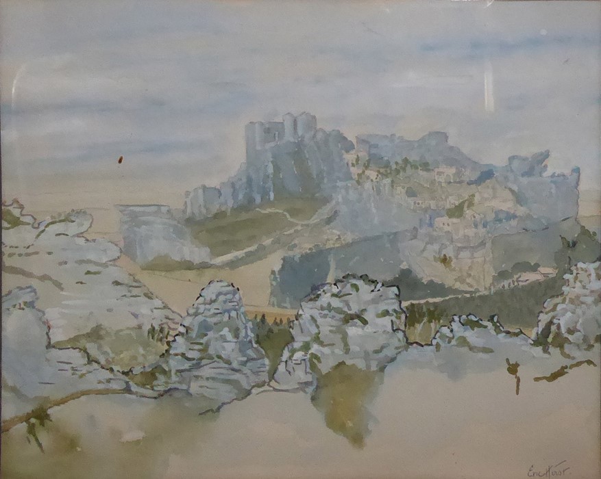 ERIC A. HIRST, A PAIR OF 20TH CENTURY WATERCOLOUR. - Image 2 of 2