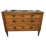 DENIS LOUIS ANCELLET (1750-1823) 18TH CENTURY FRENCH FRUITWOOD COMMODE CHEST.