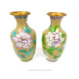 A Pair of Japanese Cloisonne vases.