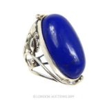 Silver and Lapis dress ring.
