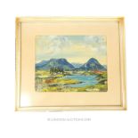 Irish Oil Landscape Of Connemara Signed E. I. Bryer