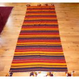 Uzbek Gajeri Flat Weave Long Hallway Runner