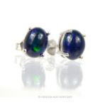 A pair of Black opal studs.