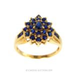 A Sapphire Cluster Ring.