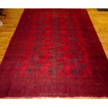 Antique Russian-Afghan Bokhara Rug-Carpet.