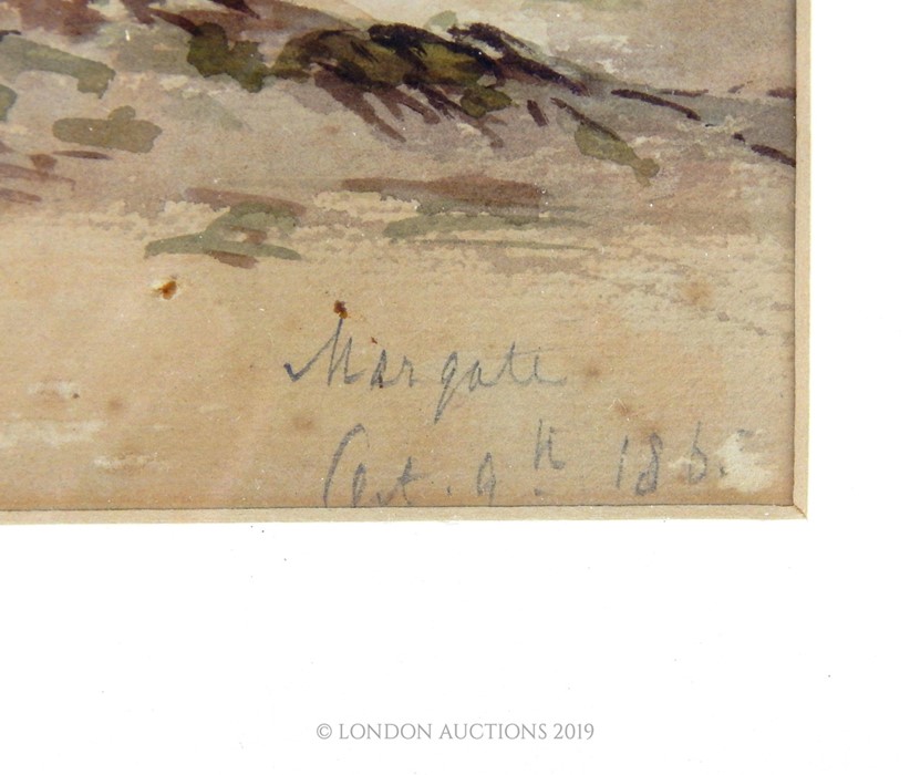 Watercolour Of A Seafront Scene Of Margate Dated 1865 - Image 3 of 3