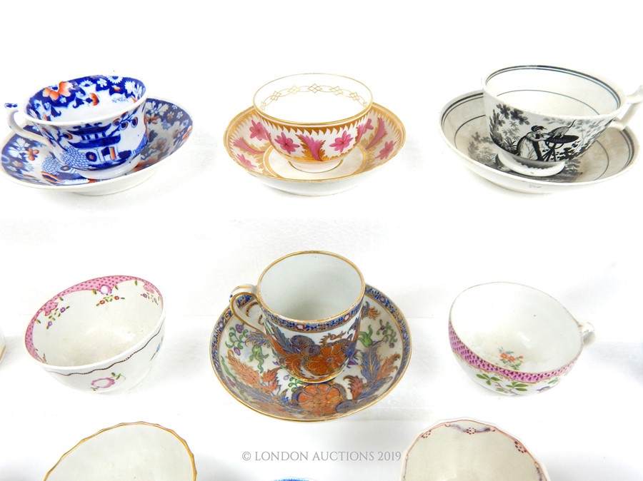 20 Assorted China Cups, Saucers And Bowls From The 18th, 19th And 20th Centuries. - Image 2 of 5