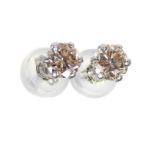 A pair of platinum diamond studs