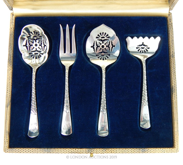 A set Gorman & Co. American sterling silver servers with fancy handles, - Image 2 of 3