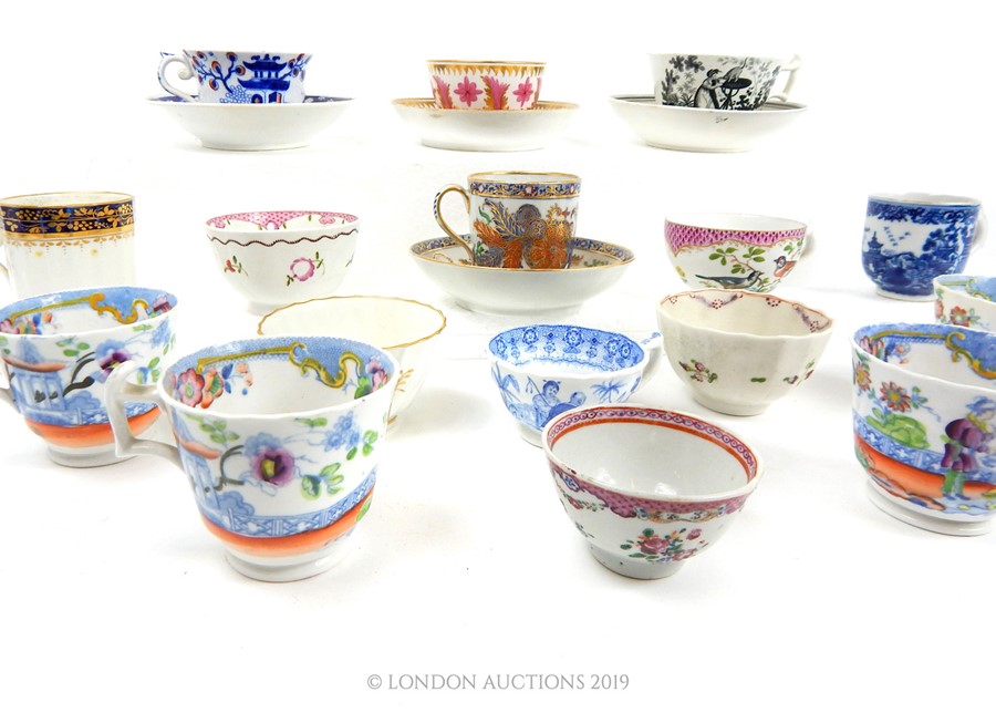 20 Assorted China Cups, Saucers And Bowls From The 18th, 19th And 20th Centuries. - Image 4 of 5