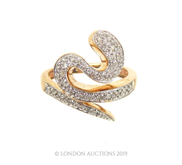 A 9 carat Gold Snake Ring.