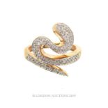 A 9 carat Gold Snake Ring.