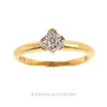 Small solitaire diamond ring