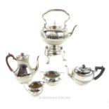 A Five piece silver plated Tea Set.